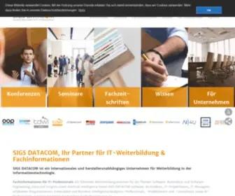 Sigs-Datacom.de(Als führender Weiterbildungsanbieter für die Themenbereiche Software) Screenshot