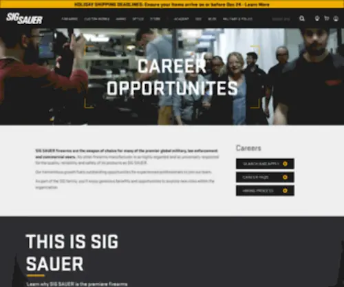 Sigsauerjobs.com(Gunsmith Jobs) Screenshot