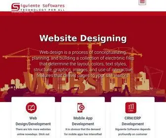 Siguientesoftwares.com(Website Designing & Development Company in Delhi) Screenshot