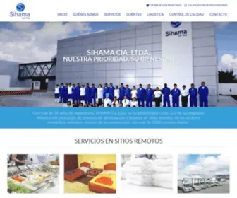 Sihama.com.ec(SIHAMA Cia) Screenshot