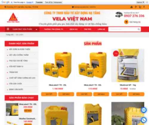 Sikahocmon.com(Công Ty Vela Việt Nam) Screenshot