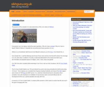 Sikhguru.org.uk(Sikhs Serving Mankind by providing Sikh education and educational visits and resources on Sikhism) Screenshot