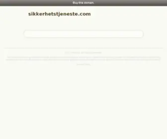 Sikkerhetstjeneste.com(Sikkerhetstjeneste) Screenshot