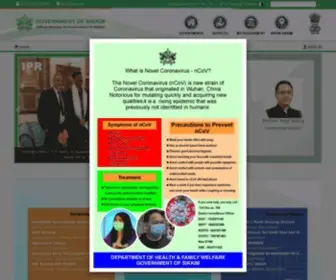 Sikkim.gov.in(Official webportal of government of sikkim) Screenshot