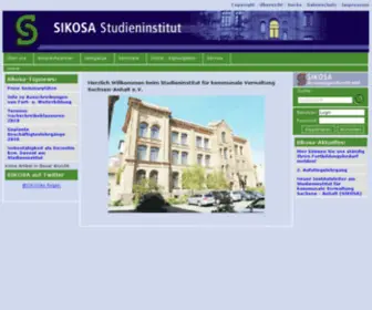 Sikosa.de(SIKOSA e.V.: Studieninstitut für kommunale Verwaltung Sachsen Anhalt) Screenshot