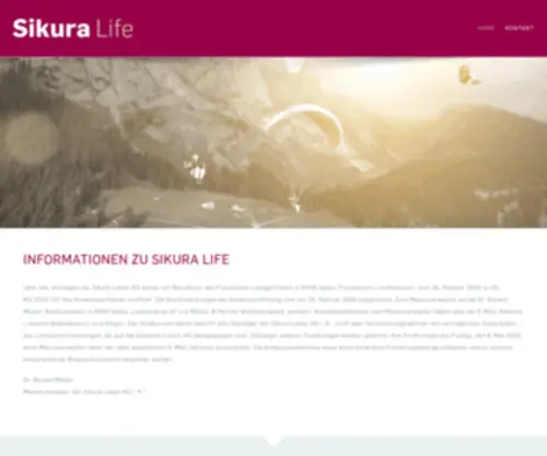 Sikuralife.com(SIKURA LEBEN AG) Screenshot