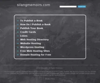 Silangmemoirs.com(News) Screenshot
