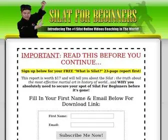 Silatforbeginners.com(Guru Nizam's Silat For Beginners Video Tutorials Series) Screenshot