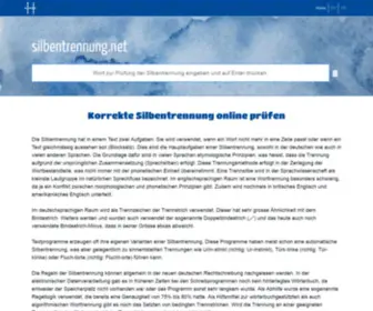 Silbentrennung.net(Silbentrennung online prüfen) Screenshot