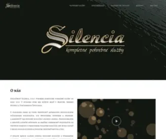 Silencia.sk(Kompletné pohrebné služby Widget sociálnych sietí) Screenshot