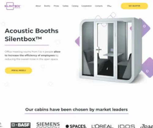 Silent-Box.com(ᐉ Office booth) Screenshot