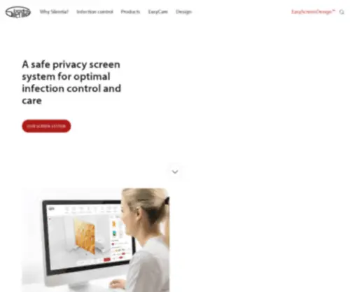 Silentiascreen.com(We create safe privacy screens for your patients) Screenshot