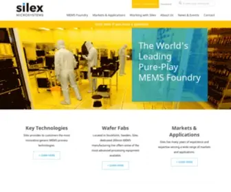 Silexmicrosystems.com(The Largest Pure) Screenshot