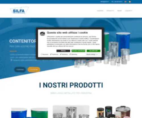 Silfa.it(Produciamo e forniamo packaging in metallo) Screenshot