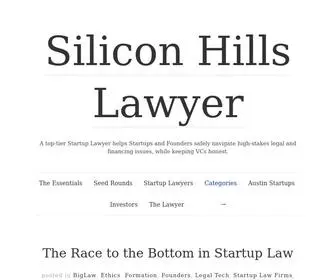 Siliconhillslawyer.com(A top) Screenshot