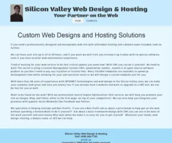 Siliconvalleywebdesigns.com(Custom Web designs and Hosting Solutions from Silicon Valley Web Design & Hosting) Screenshot