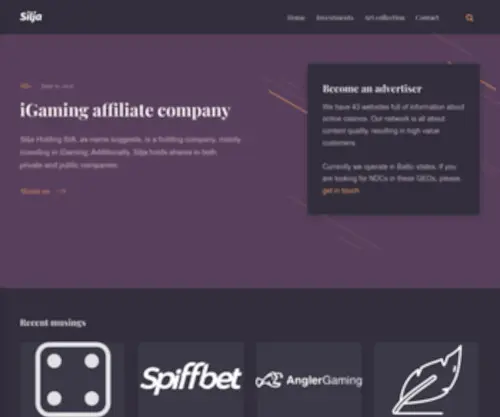 Silja.com(IGaming Investment Company) Screenshot