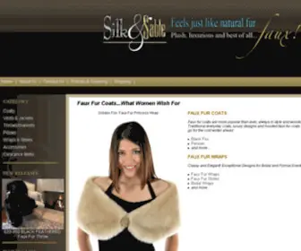 Silkandsable.com(Faux Fur Coats and Faux Fur Throws by Silk & Sable) Screenshot