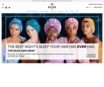 Silkelondon.com(100% Silk Hair Care. The SILKE Hair Wrap) Screenshot