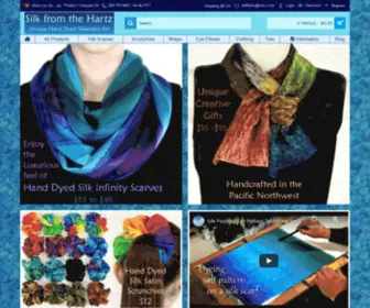 Silkfromthehartz.com(Hand painted silk scarves) Screenshot