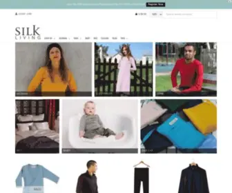 Silkliving.com(The home of the best silk goods) Screenshot