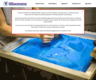 Silkscreams.com(Custom T) Screenshot