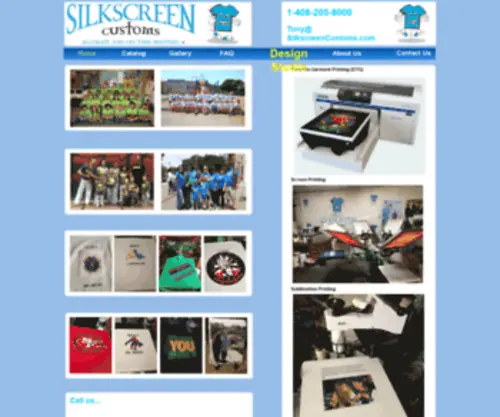 Silkscreencustoms.com(Custom Tee shirts San Jose) Screenshot