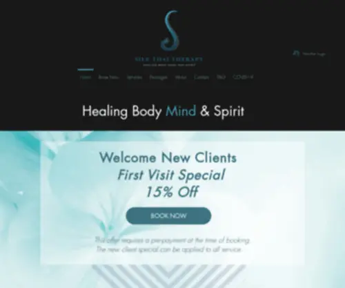 Silkthaitherapy.com(Offering a variety of massage therapy treatments) Screenshot