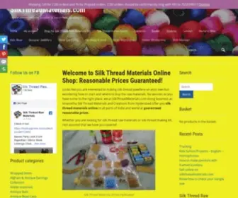 Silkthreadmaterials.com(Online jewelry making supplies & handmade jewellery site) Screenshot