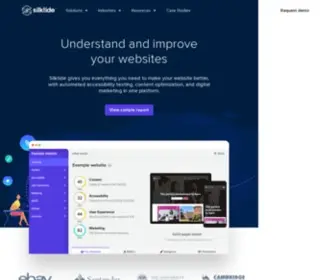 Silktide.com(Understand and improve your websites) Screenshot