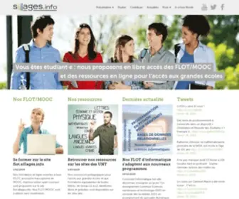 Sillages.info(Ressources et formations en ligne pour l'accès aux grandes écoles) Screenshot