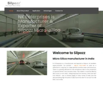 Silpozz.com(Micro Silica manufacturer in India) Screenshot