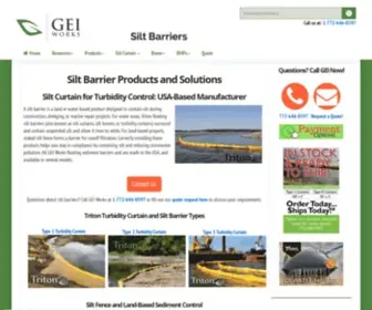 Silt-Barriers.com(Silt Barriers and Turbidity Curtains) Screenshot