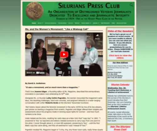 Silurians.org(Prestigious organization of distinguished veteran journalists from the New York metropolitan area) Screenshot