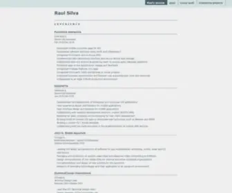 Silva.com(Raul Silva Resume) Screenshot