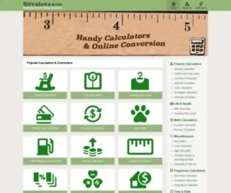 Silvalava.com(Online calculators & conversion) Screenshot