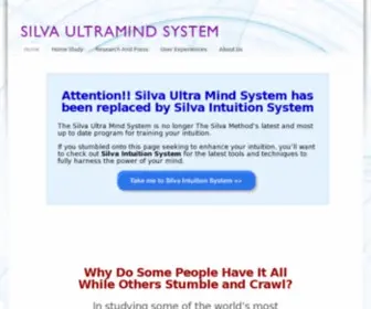 Silvaultramindsystem.com(Introducing The Silva Ultramind System By Jose Silva And Vishen Lakhiani) Screenshot