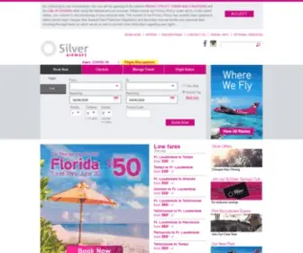 Silverairways.com(Silver Airways) Screenshot