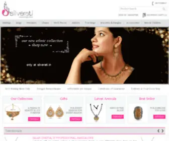 Silverati.in(The # 1 Rated Source to Buy Silver Jewellery or Sterling Silver Jewelry online) Screenshot