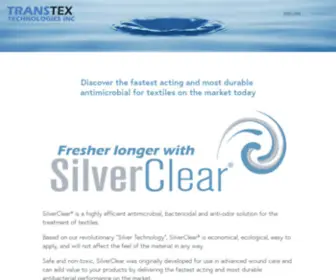 Silverclear.ca(The safest and most durable antimicrobial for textiles on the market today) Screenshot