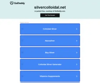 Silvercolloidal.net(Silvercolloidal) Screenshot