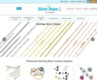 Silverdepot.com(Sterling Silver Wholesale Jewelry Bulk Supplier) Screenshot