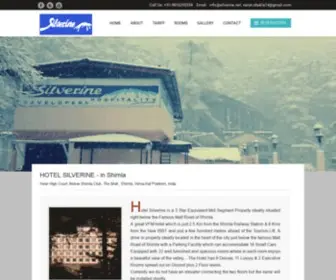 Silverine.net(The city of Shimla where the elegant HOTEL SILVERINE) Screenshot