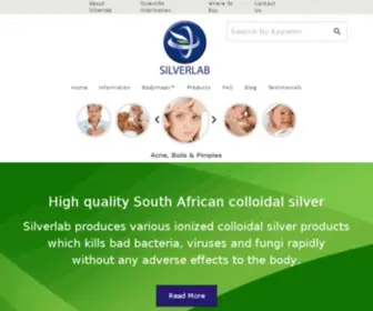 Silverlab.co.za(Silverlab Colloidal Silver) Screenshot