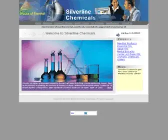 Silverlinechemicals.com(Manfacturer of Menthol Crystals) Screenshot