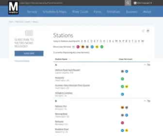 Silverlinemetro.com(Stations) Screenshot