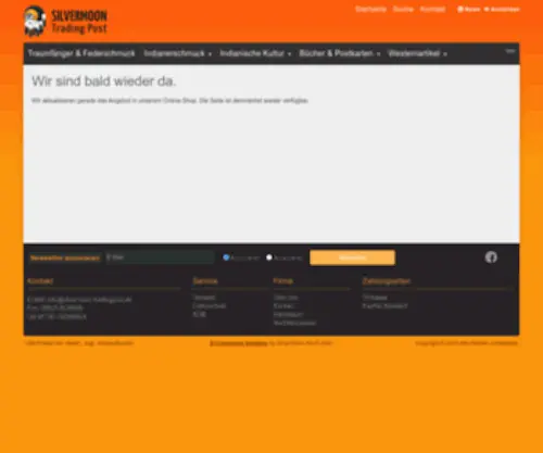 Silvermoon-Tradingpost.de(Indianershop) Screenshot