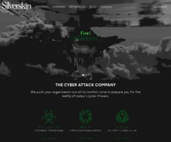 Silverskin.com(Silverskin Information Security the cyber attack company. Your data security) Screenshot