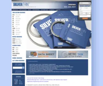 Silverthin.com(Precision Thin Section Bearings from Mechatronics) Screenshot