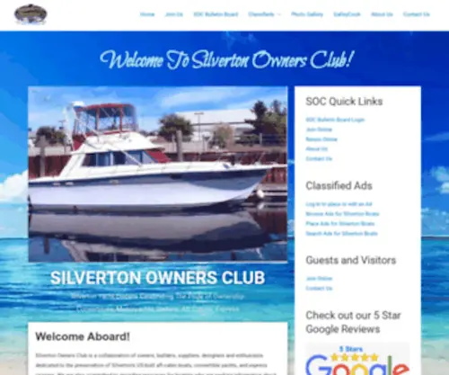 Silvertonboat.com(Silverton Boats) Screenshot